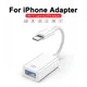 Câble adaptateur OTG pour iPhone 14 13 12 11 Pro Max XR 8 Plus lecteur de carte Lightning vers USB