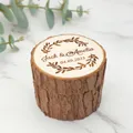 Boîte à Alliances de Mariage Personnalisée en Bois Gravé Porte-Alliances Rustiques Décor