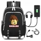 Roblox-Sac à dos de chargement USB pour garçons et filles sac d'ordinateur sac de voyage en plein