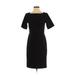 Ann Taylor Casual Dress - Midi: Black Solid Dresses - Women's Size 00 Petite