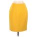 J.Crew Casual Skirt: Yellow Solid Bottoms - Women's Size 4