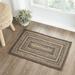 Brown/Gray 0.3 in Area Rug - Winston Porter Amadea Geometric Braided Area Rug in Brown/Tan/Gray Cotton/Jute & Sisal | 0.3 D in | Wayfair