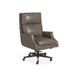 Maitland-Smith Lail Swivel Tilt Executive Chair Upholstered, Leather in Black/Brown/Gray | 44.5 H x 24 W x 32.5 D in | Wayfair RA1299ST-QUA-PEW