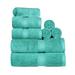 Alcott Hill® Huson 8 Piece 800 GSM Egyptian-Quality Cotton Towel Set Terry Cloth in Green/Blue | 55 W in | Wayfair D97BB93DFC2F43D1BC40036DF361DEBF