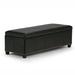 Lark Manor™ Mulli 48" Rectangle Storage Ottoman Faux Leather in Black | 16.1 H x 48 W x 17.7 D in | Wayfair 3AXCOT-240-BL