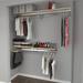 Rebrilliant Flemings Double Shelf-Hang Closet System w/ Long Hang (Bottom 16" Shorter than Top), Wood | 8.5 H x 60 W x 11.75 D in | Wayfair