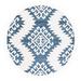 Blue/White 79 x 1.97 in Indoor Area Rug - Foundry Select Baar Southwestern Blue/Ivory Area Rug Polypropylene | 79 W x 1.97 D in | Wayfair