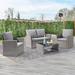 Winston Porter Catarzi 4 Piece Outdoor Furniture Sets, Patio All-Weather Rattan Wicker Loveseat | Wayfair 3C1F8EEE564348758C063393A6E6C9C6