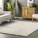 White 60 x 36 x 0.59 in Area Rug - Birch Lane™ Alvina Solid Machine Washable Shag Area Rug Polyester | 60 H x 36 W x 0.59 D in | Wayfair