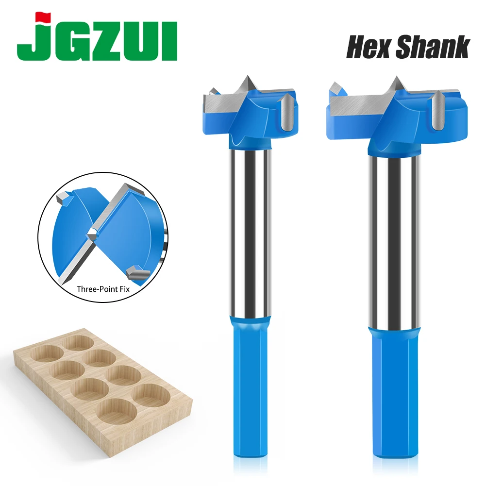 Hex Schaft Scharnier Bohren Bohrer 16-50mm Loch Sah Cutter Wolfram Hartmetall Holz Router Bit Holzbearbeitung Cutter Werkzeuge Image