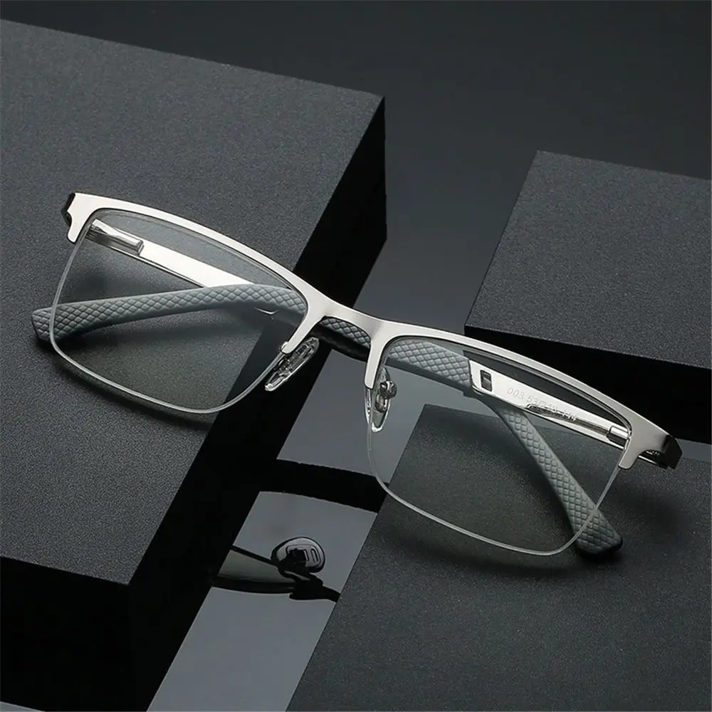 Herren Lesebrille 0,5 bis 4,0 Business Lese linse Metallrahmen optische Anti-Blaulicht Presbyopie Brille mit Klasse Image