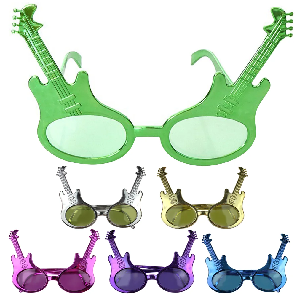 6 stücke Party dekorative Brille Streich Brille Party Brillen Gitarre Design Brillen Image