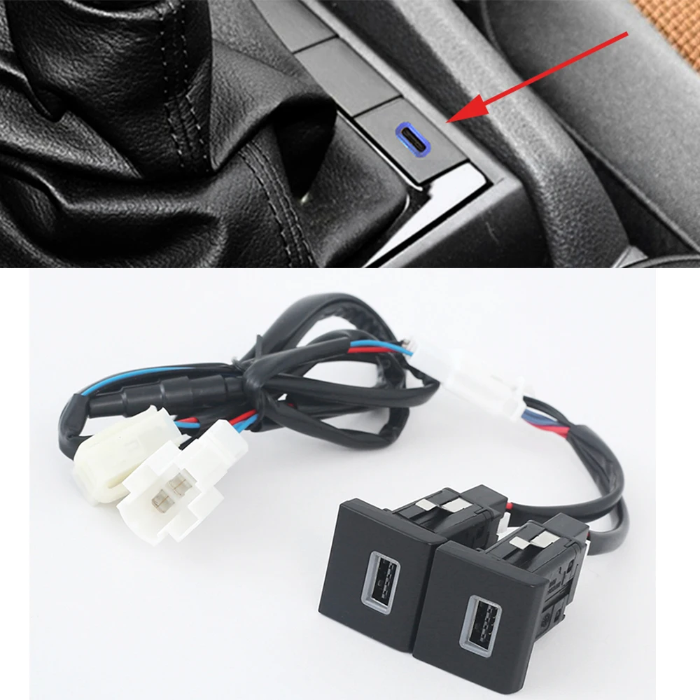 Auto ladegerät Steckdose Dual USB PD Schnell ladung USB-Lades teckdose Netzteil Telefon für VW Volkswagen Amarok 11-22 Image