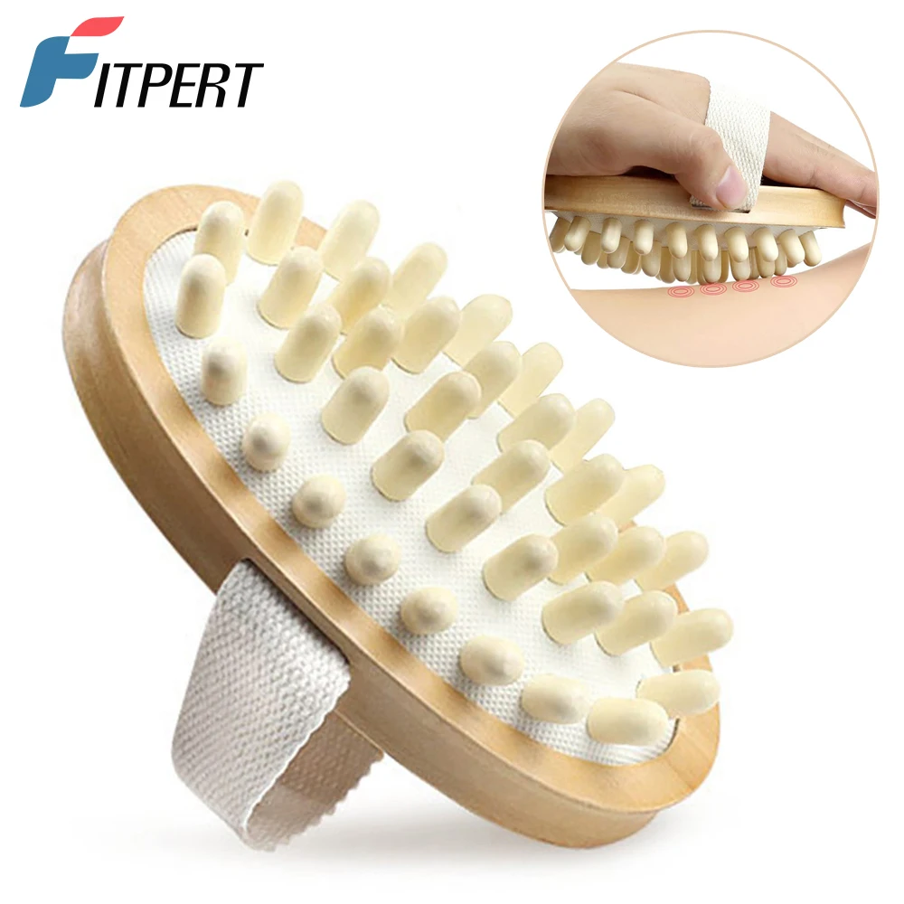 Körper Anti Cellulite Pinsel Beruhigende Holz Ätherisches Öl Spa Luft Kissen Massage Haar Kamm Kopfhaut Massage Pinsel Dead Skin Remover Image