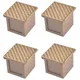 4x quadratische Laib pfanne mit Deckel Toast form Brotform Pullman Laib pfanne mit Deckel