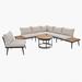 George Oliver Kroesen 6 - Person Outdoor Seating Group w/ Cushions in Black | Wayfair EF89F8D0F594482A9B538658440B732C