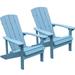 Rosecliff Heights Masie Plastic Adirondack Chair w/ Table in Blue | 21.62 H x 37.12 W x 29.62 D in | Wayfair 6D818F25D5534582B642DFF8F00B5F98