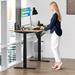 Latitude Run® Juliet Height Adjustable Solid Wood Standing Desk Wood/Metal in Black/Brown | 51.6" H x 60" W x 30" D | Wayfair