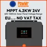 PowMr 4KW 24V Inverter solare ibrido MPPT 120A On Off Grid Inverter solare Grid Tie Inverter onda