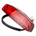 LED 3 fili 12V luce di Stop del freno targa fanale posteriore rosso per ATV fuoristrada fanale