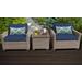 Monterey 3 Piece Outdoor Wicker Patio Furniture Set 03a in Navy - TK Classics Monterey-03A-Navy