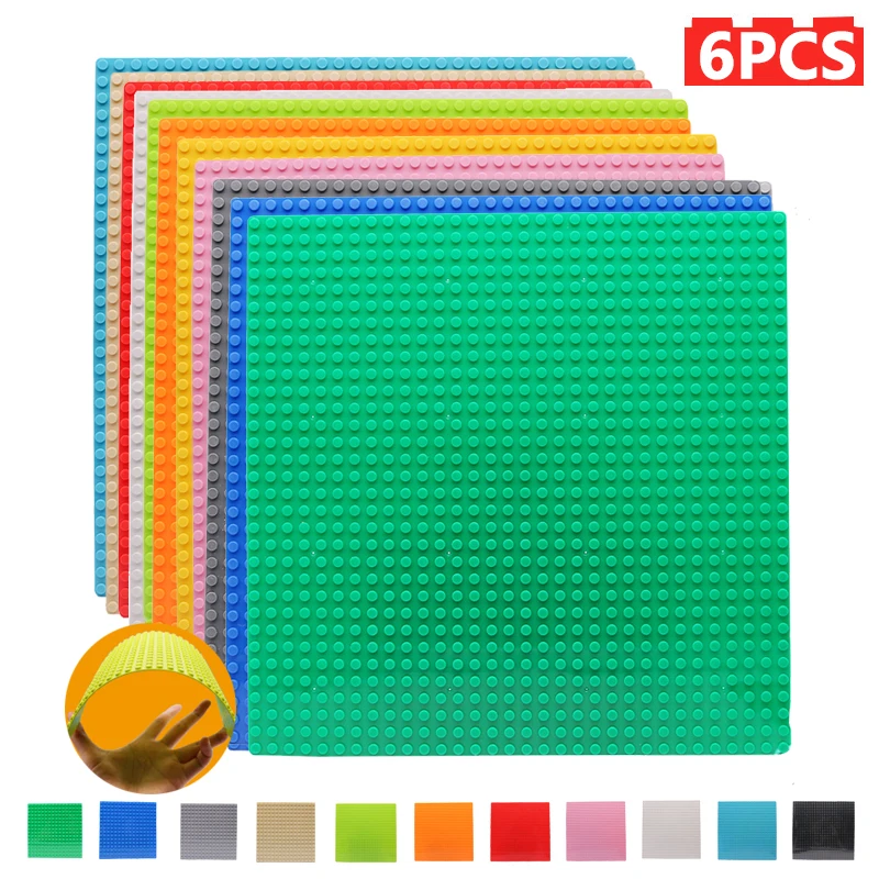 6 pezzi 32x32 32x16 punti blocchi di costruzione classici piastra di base MOC fai da te mattoni di piccole dimensioni parti della piastra di base per le figure della città giocattolo dei bambini