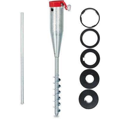 Bodenhülse Sonnenschirm, Drehhülse, Adapter 25 - 55 mm, Sonnenschirmhalter, Drehstange, Stahl Image