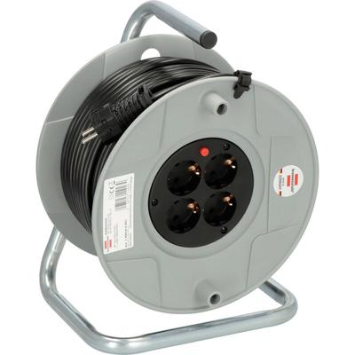 Bat Kabeltrommel ak 260 (50m Kabel, aus bruchfestem Kunststoff, 4 Steckdosen, für den Innenbereich) Image