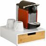 FRG179-WN Kaffeekapsel Box aus mdf und Bambus Kapselspender Kapselhalter für Kapseln Kapselständer