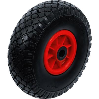 Bgs Technic - Rad für Sackkarren / Bollerwagen pu, rot / schwarz 260 mm