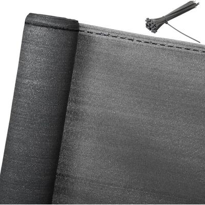 Zaunblende Schattiernetz Sichtschutz mit Kabelbinder, Anthrazit anthrazit 2x10m - Woltu Image