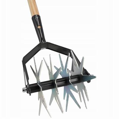 Sternfräse mit Jätemesser mit Holzstiel, Kultivator, 4 Sternen, Holzstiel - Kadax Image