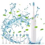 mtvxesu Electric Toothbrush for Adults Electric Toothbrush Electric Toothbrush with 8 Brush Heads Smart 6 Speed Timer Electric Toothbrush Ipx7 Travel Electric Toothbrushes