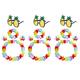 3 Set Party Hawaiian wreath set of four pieces pineapple glasses combination set event holiday dressing props