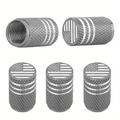 4Pcs/Set Auto Parts Caps Core Covers Car Tires Valves Knurling Style Dustproof Caps Aluminum Tire Wheel Air Valve