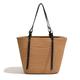 Women's Shoulder Bag Straw Bag Straw Daily Color Block Black White Brown