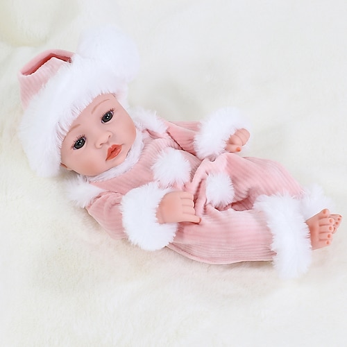 11,8 (ca. 30 cm) Puppe Reborn Baby Puppe lebensecht Süß Ungiftig Kreativ Vinyl mit Kleidung und Zubehör für Mädchen Geburtstag und Festgeschenke Weihnachtsgeschenk Image
