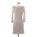 Diane von Furstenberg Casual Dress - Sheath: Gray Print Dresses - Women's Size 6