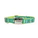 Ribbon Adjustable Dog Collar with Metal Buckle Lime Southwest Stars Small/Medium - 5/8 x 12 -18