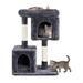 33.5 Cat Tree Cat Tower with 2 Plush Condos Multi-Level Cat Activity Center House with Sisal Scratching Posts Standing Pet Furniture for Cats & Pets Dark Gray