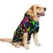 Rainbow Of Neon Paint Splatters Dog Clothes Hoodie Pet Pullover Sweatshirts Pet Apparel Costume For Medium And Large Dogs Cats Large