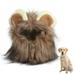 Pet Cosplay Lion Wig Head Cap Hat with Mane Ear Dress Up for Small Dog CatM