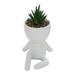 Ttybhh Basin Promotion Flower Pots Clearance! Cute Figure Ceramic Doll Flower Pot Decoration Planter Succulents Flower Cactus Bonsai Bonsai Planter Container Creative Design Wh7