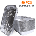 Aluminum Foil Grill Drip Pans Bulk Pack of Durable Grill Trays Disposable BBQ Grease Pans Compatible with Made Also Great for Baking Roasting & Cooking