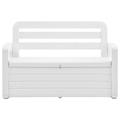 Andoer parcel 52.2 White Bench Wood Bench Deck BoxBench Wood Patio Bench Wood Bench PatioFurniture White Porch DecorFurniture Cushion Patio Bench Seat 52.2 Chusui