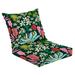 Outdoor Deep Seat Cushion Set 24 x 24 Garden flowers seamless repeat pattern green garden pink blue green Deep Seat Back Cushion Fade Resistant Lounge Chair Sofa Cushion Patio Furniture Cushion