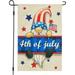RooRuns Patriotic Gnomes Garden Flag Burlap Welcome Double Sided Small Vertical 12x18 Inch flags Independence Day Fourth of July Lawn Yard Porch Garden Outdoor Docorative Flags
