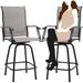 Lovinouse 4 Piece Outdoor Swivel High Bar Stools Patio Bar Chairs Furniture All-Weather Breathable Textilene Chairs Set for Bistro Backyard