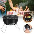 Ctnporpo Kitchen Supplies Barbecue Grill Portable Round Barbecue Grill Outdoor Stainless Steel Barbecue Grill Folding Ice Pack Oven Bbq Grill