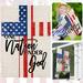 HeaCare 4th of July Garden Flag 12x16 Vertical Double Sided One Nation Under God Independence Day Patriotic Outside Decorations
